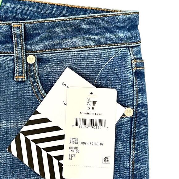 Sandrine Rose x Free People Women's Jeans Distressed Slim Indigo Size 29 NWT - Picture 6 of 11